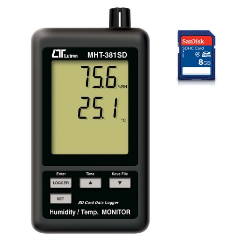 [LUTRON] 온도계 습도계  온습도계 온도습도계 데이터로거 MHT-381SD
