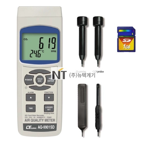 CO2 측정기 CO측정기 산소(02)측정기 AQ-9901SD